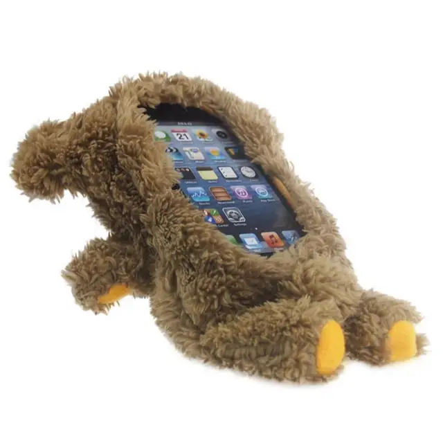Warm Winter Lovely 3D Teddy Bear Doll Toy Plush Soft phone Case For Iphone 4 4s 5 5s I6 For