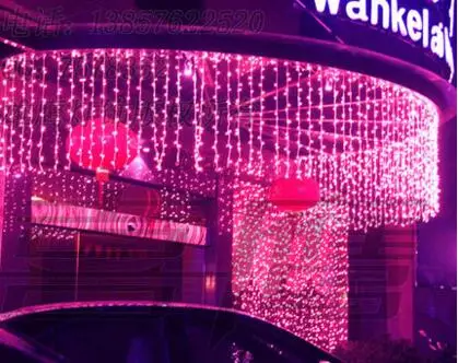 Новогодняя светодиодная Рождественская гирлянда 4x0,6 м, украшение гирляндами светодиодный Рождественский свет, наружные рождественские огни