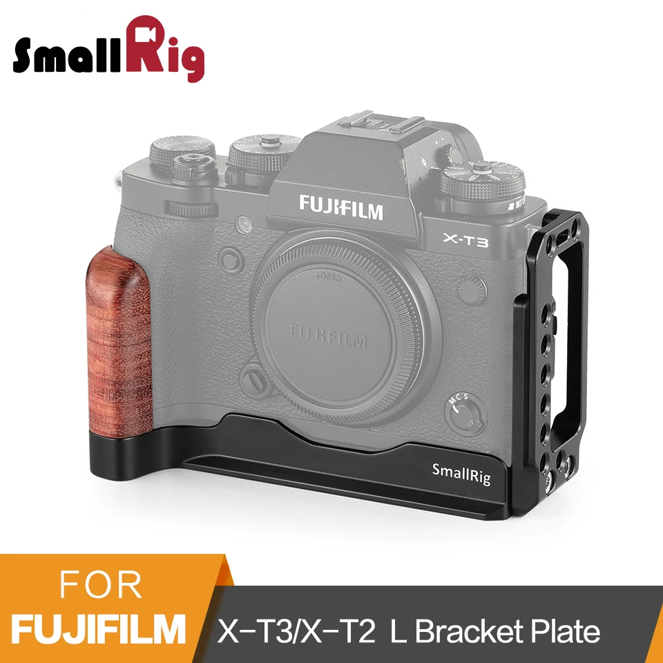 SmallRig X-T3/X-T2 Quick Release L-Bracket Plate for Fujifilm X-T3 and X-T2 Arca-Swiss Standard L Plate Mounting Plate-2253