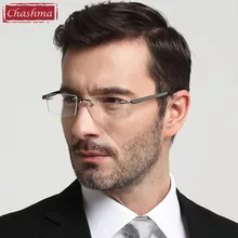 Chashma top qualität klaren gläsern brillen großen rahmen männer optische gläser rahmen titanium brillen randlose brille