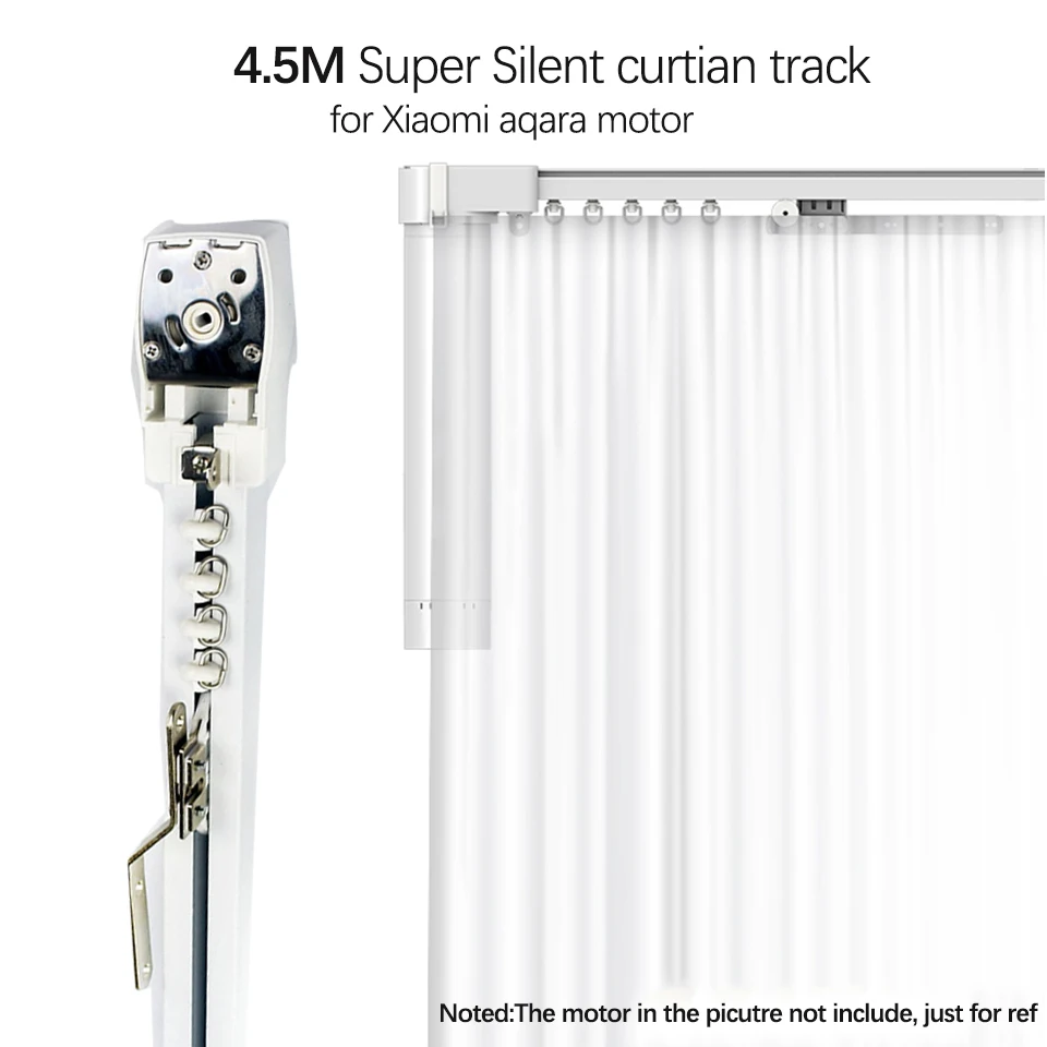  4.5m Super Quiet Electric Curtain Track for Xiaomi aqara Dooya motor/KT82/DT82 TN/TV/LEAutomatic Cu