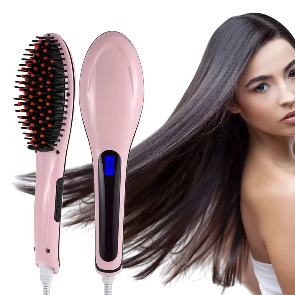 Hot Sale Professional Automatic Straightening Irons Comb With LCD