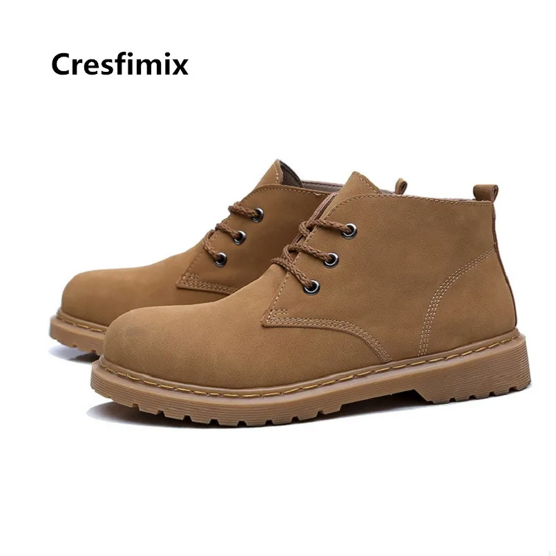 Cresfimix Chaussures Masculines Мужская мода высокое качество на шнуровке коричневые туфли мужские крутые уличные туфли женские резиновые туфли C3426
