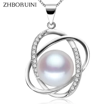 

ZHBORUINI Pearl Necklace 925 Sterling Silver Jewelry For Women Pearl Jewelry Natural Freshwater Pearl Pendants Women Accessories