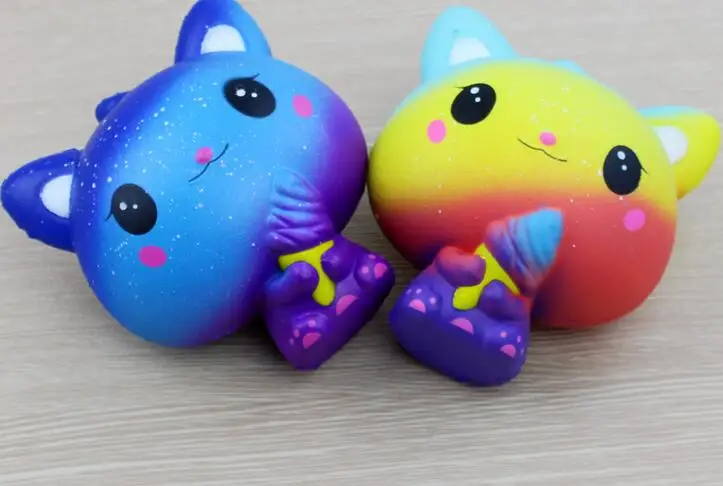 PU slow rebound toy soft squishy simulation animal ice cream cat decompression foam squeezing | Игрушки и хобби