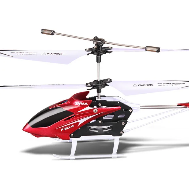 Syma W25 двухканальный мини-вертолет с дистанционным управлением, устойчив к столкновениям, вертолет из сплава, детские игрушки - Цвет: red