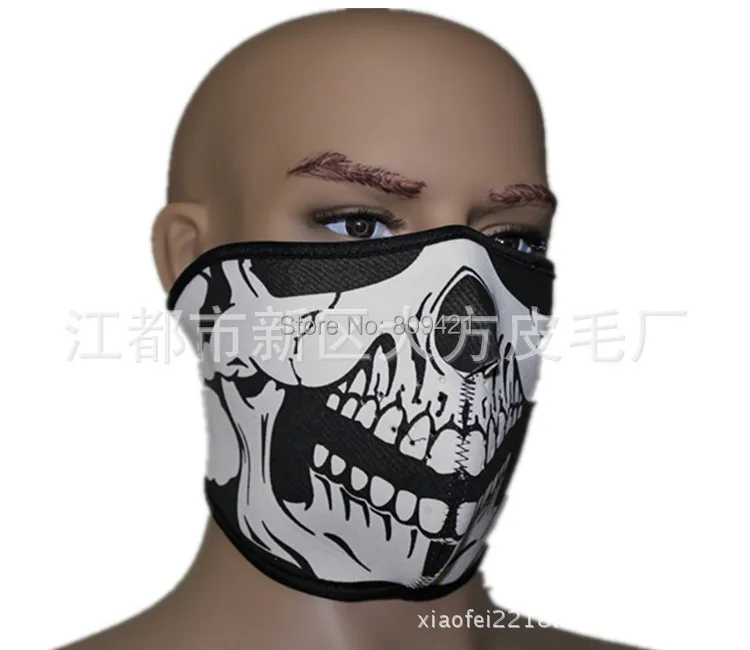 100 шт./партия, защитная маска с черепом, маска с привидением, маски для защиты от ветра,, рот CS 0083