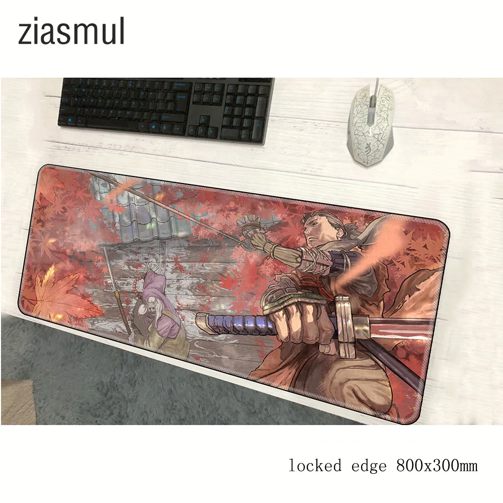 SEKIRO SHADOW DIE TWIC коврик для мыши популярный компьютерный геймерский 800x300x2 мм padmouse