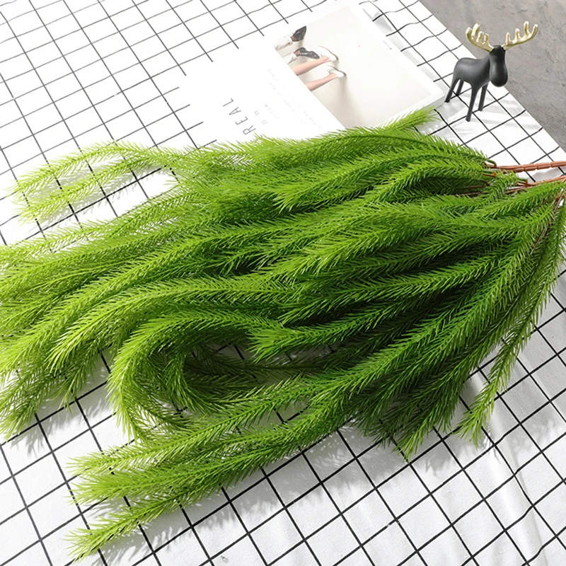 Искусственная зеленая сосновая игла ротанговая лоза Рождественский ...