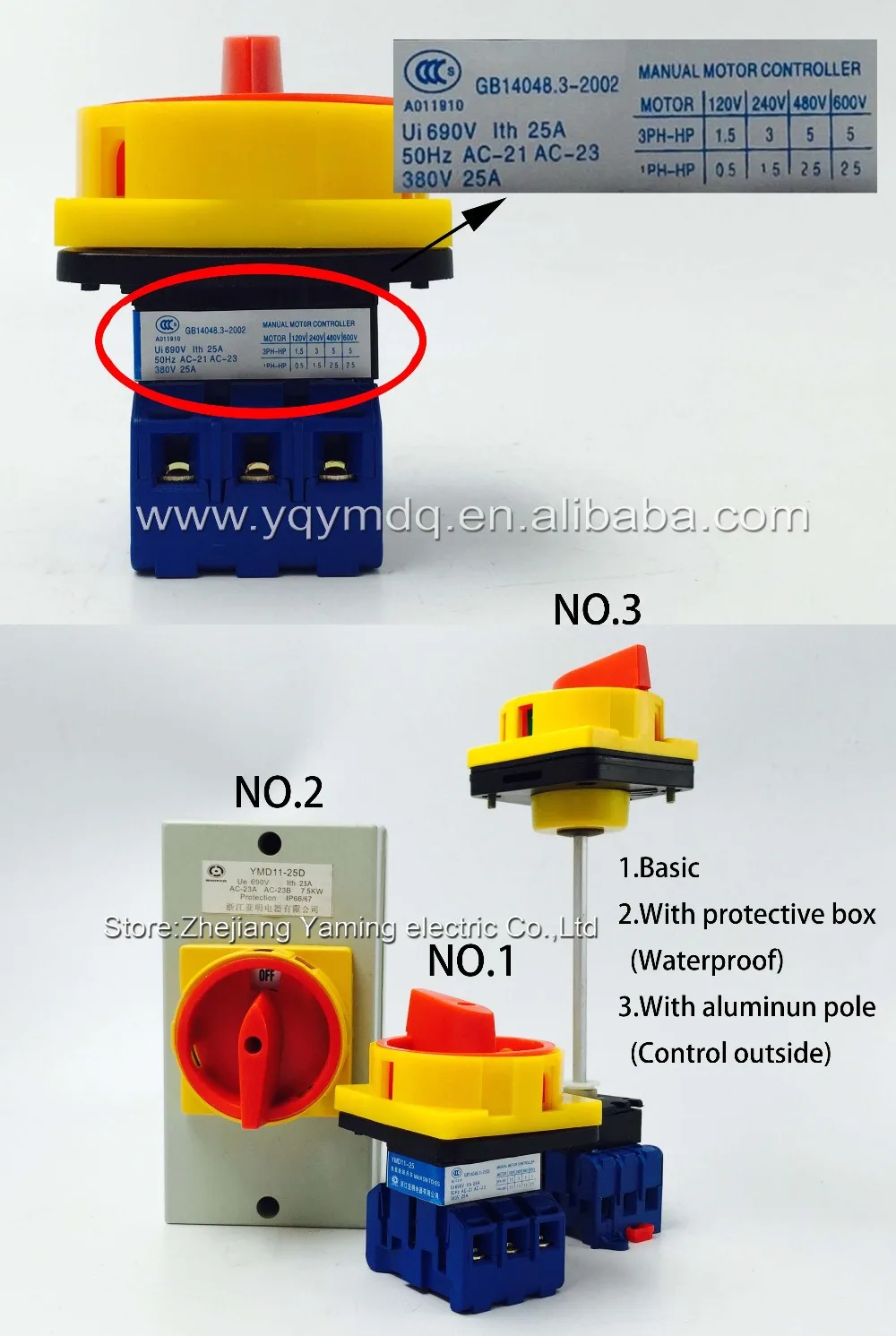 YMD11-25A 3P изолятор переключатель навесной замок разъединитель переключатель с функцией блокировки двери, главный переключатель, ВКЛ-ВЫКЛ