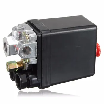 

90-120 PSI Air Compressor Parts Pneumatic Switch Valve Air Pump Automatic Switch Pressure Controller 12 Bar 20A 220V 4 Port