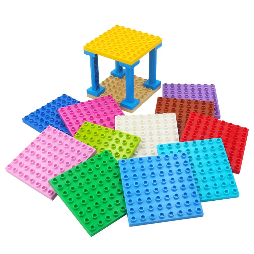 

Big Size Base Plate Large Particle Building Blocks Accessories Compatible with Duploes toys For Children DIY Gifts colorful sets