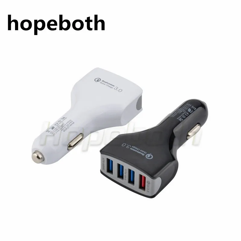 

hopeboth Top Quality QC3.0 Quick Charge Adaptive 4 Port USB Fast Car Charger 35W for Apple iPhone Samsung Galaxy LG HTC,2 Colors