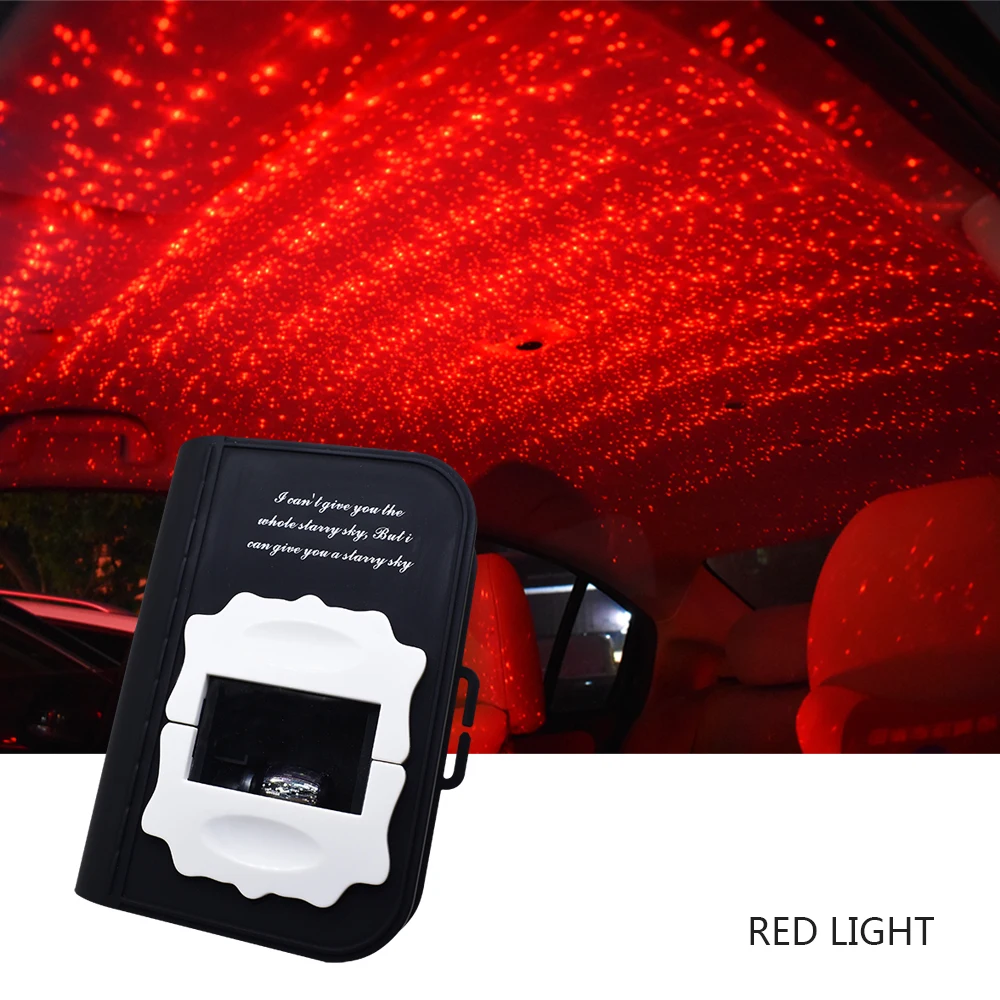 Fluxo de Luz Luz das Estrelas Zjright Usb Carro Dinâmico Superior Colorido Luz da Estrela Azul Verde Vermelho Colorido no Teto