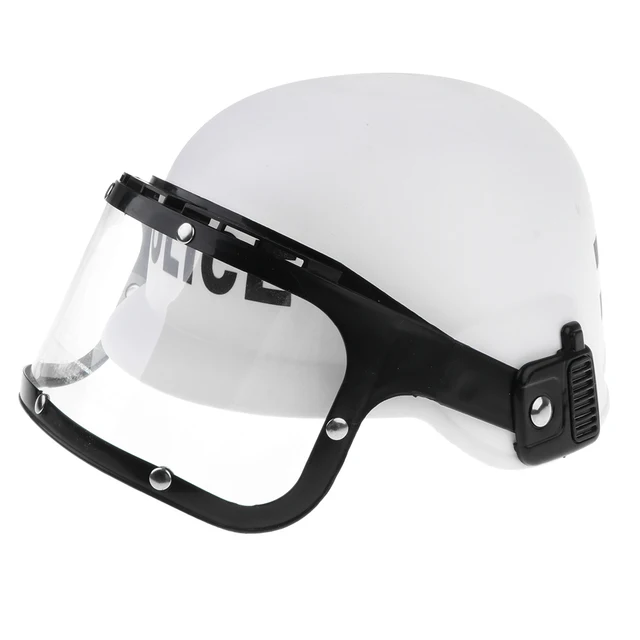 Cop Motorcycles Helmet With Movable Visor - Police Role Playing Boys Fancy Dress Costume Pretend Play Toy 2
