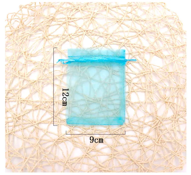 200 шт. 9x12 см органза сумка Рождество свадебный подарок сумка 23 цвет ювелирные изделия упаковка сумка для показа и мешочек пользу сумки можно