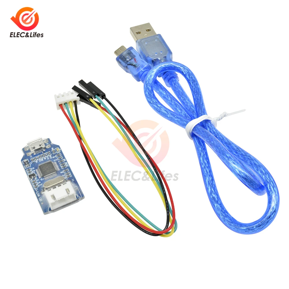 OB ARM Emulator Debugger Programmer Downloader Replace V8 SWD M74 for J-Link Emulator blue MCU Micro USB Cable 4 Pin Jumper Wire