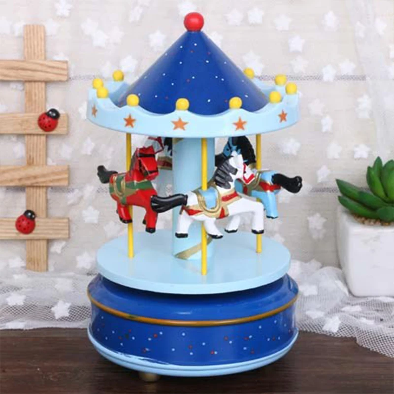 Buy Musical carousel horse wooden carousel music box