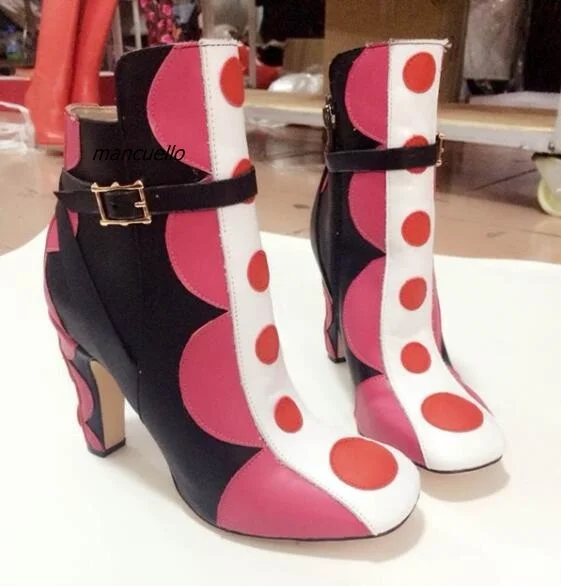 short block heel boots