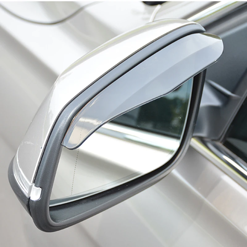 

2Pcs Universal Flexible PVC Rain Eyebrow Car Accessories Rearview Mirror for Ford Focus 2 3 4 Mk2 Lada Vesta Volvo Xc60 S60 V60