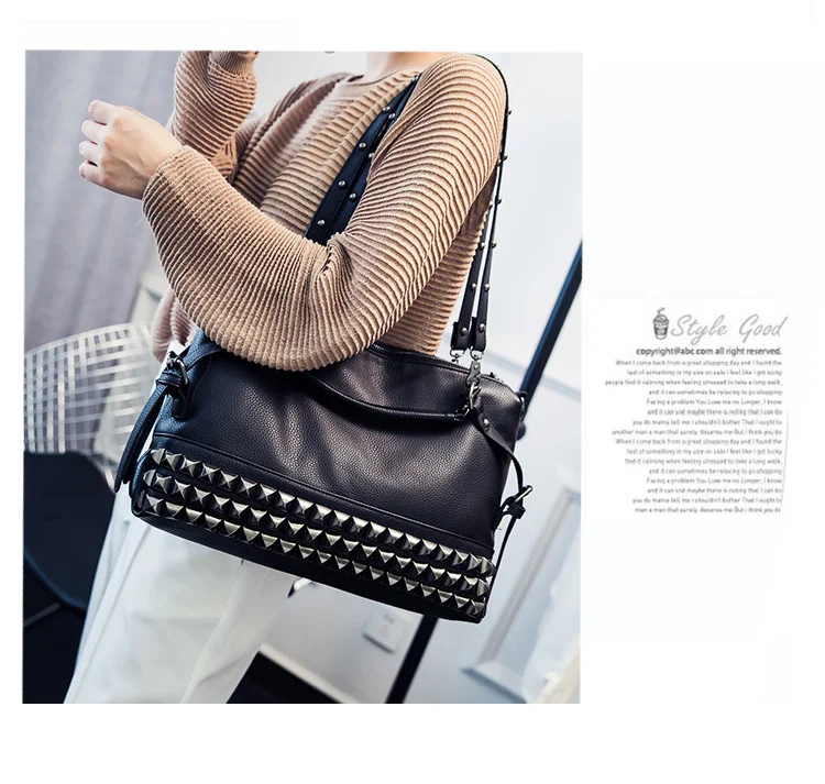 ZMQN женская сумка с заклепками, дизайнерская сумка через плечо, сумка через плечо для женщин, черная кожаная сумка в стиле панк, известный бренд Kabelky A888