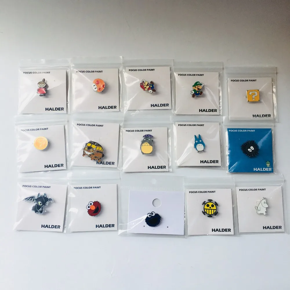 

IVYYE 1PCS Sesame Street Totoro Super Mario Fashion Anime Brooches Alloy Cartoon Pin Brooch Badge Pins Unisex Jewelry Gifts New