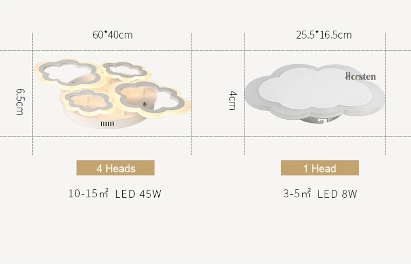 Horsten White Clouds High Power LED Ceiling chandelier For Living Room Bedroom Home Modern Led Chandelier Lamp Fixture (8)