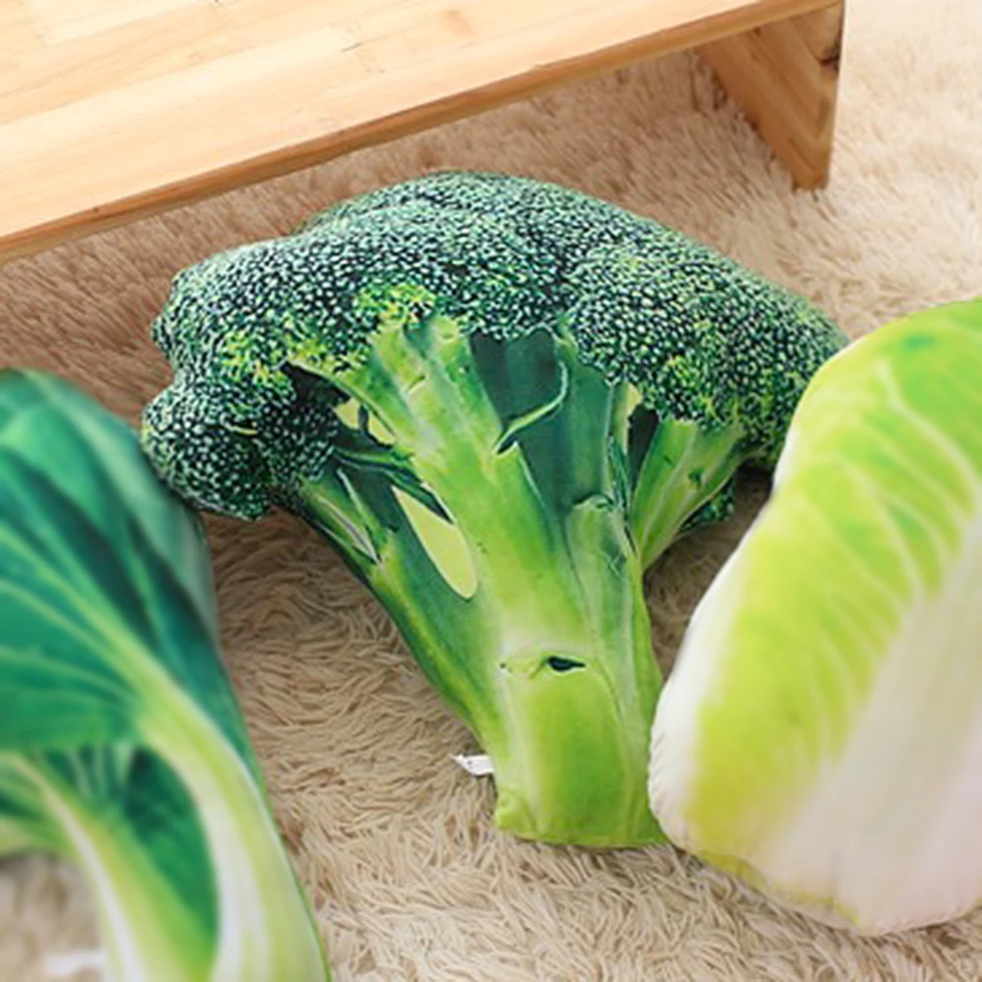 Новейший популярный товар идеи Kawaii игрушки 3D моделирование овощей Подушка «брокколи» офис диван подушка бархат фрукты овощи плюш