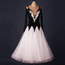 Ballroom Dance Dress For Women New Design Long Sleeve Standard Ballroom Tango Waltz Flamenco Competition Dancing Skirt