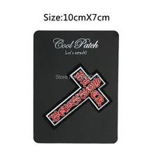 BLACK SABBATH распятие логотип вышитая музыкальная группа Железный на и нашивка на одежду тяжелый металл пользовательский дизайн патч доступны
