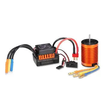 

9T 4370 KV Brushless Motor Waterproof 60A ESC Set for 1:10 RC Car Truck Boat Spare Parts