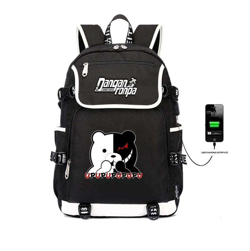 Японский рюкзак Danganronpa в стиле аниме с USB зарядкой школьные ранцы для подростков