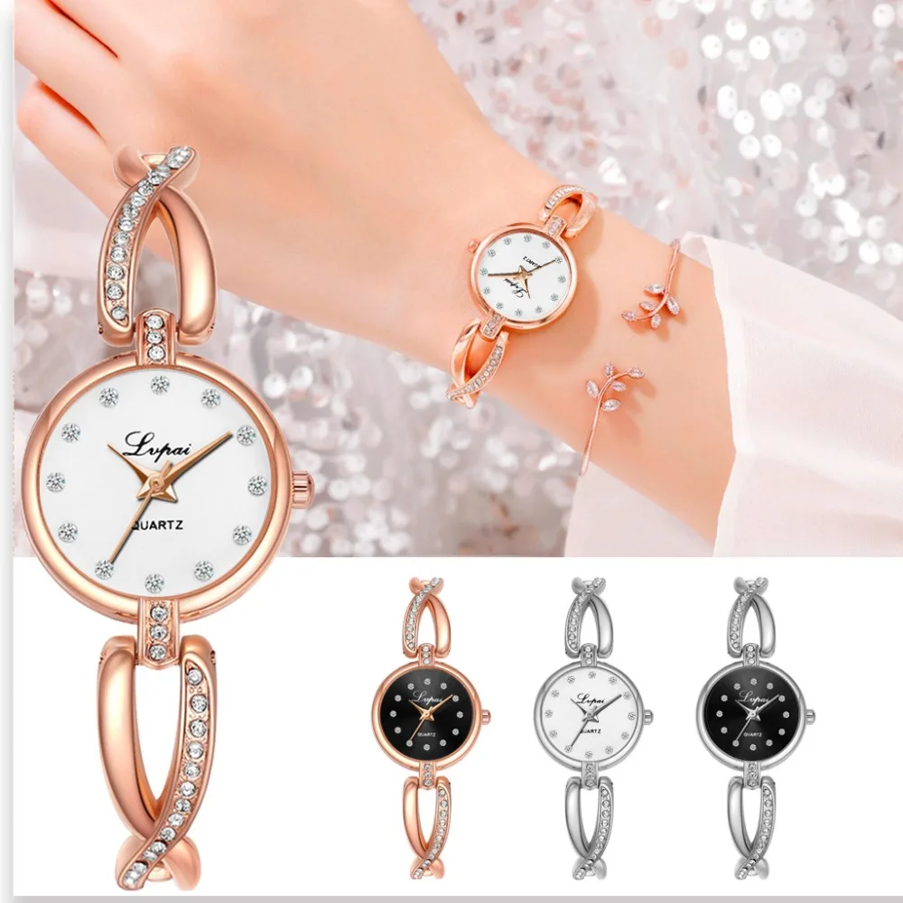 Lvpai модные роскошные женские часы, повседневные красивые простые европейские модные маленькие и нежные часы-браслет, подарки, reloj mujer