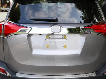 

ABS Car Styling Rear Door Tailgate Trunk Lid Cover Chrome Trim Strip Auto Decoration Fit For Toyota RAV4 2013-2015 1 Pcs