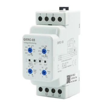 

3 Phases Overvoltage Undervoltage Protector Din Rail 3P 3 Wire Time Delay Setting Voltage Protective Monitoring Relay
