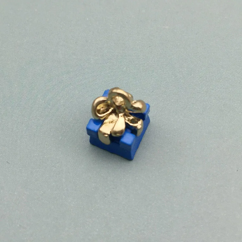 Dark blue 10 шт./лот красочная Подарочная коробка Эмаль Подвески Браслеты сплав Рождественский подарок кулон для DIY ювелирные аксессуары ‒ серёжки YZ110 - Окраска металла: Dark blue