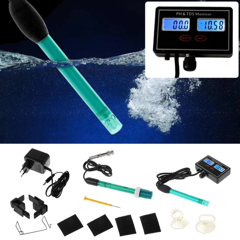 

2in1 Digital pH TDS Meter Monitor Aquarium Online Water Quality Tester Analyzer
