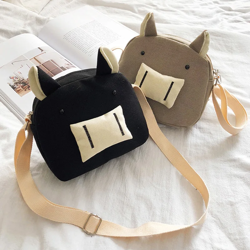

Crossbody Single Shoulder Bag Canvas Zipper Handbag with Strap for Girls Popular