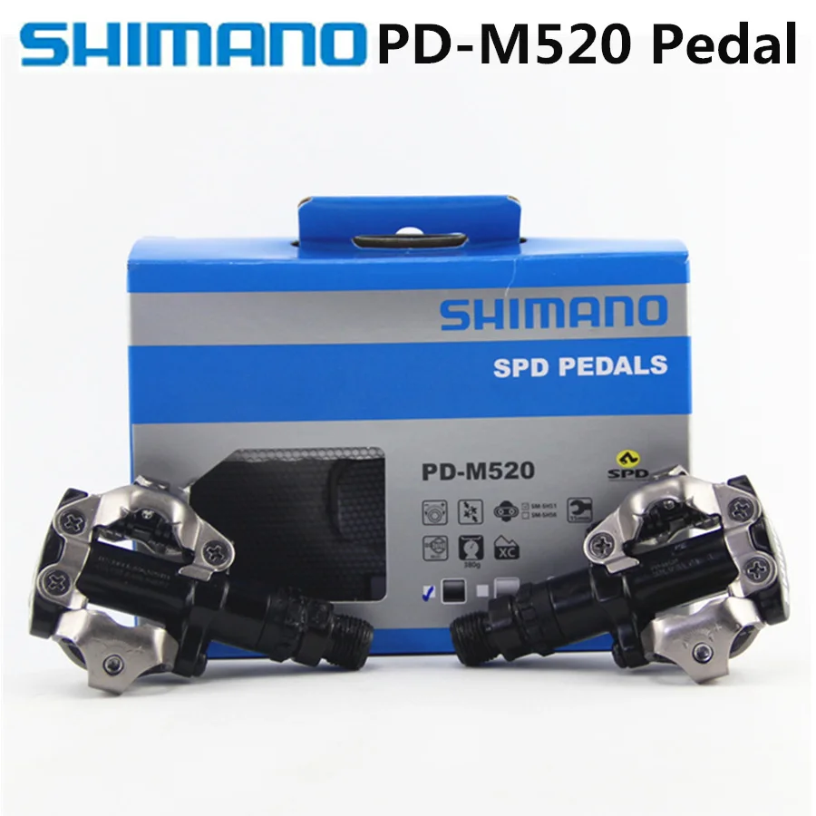 

Shimano M520 Self-locking Pedal MTB Mountain Bike Clipless PD M520 Pedals & Cleats box