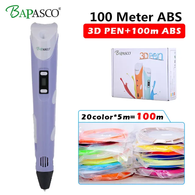 Cheap DIY 3d pen BAPASCO 2 Generation LCD Display DIY 3D Printing Pen Arts 3D pens For Kids Drawing Tools high quality ABS PLA plastic Cheap DIY 3d pen BAPASCO 2 Generation LCD Display DIY 3D Printing Pen Arts 3D pens For Kids Drawing Tools high quality ABS PLA plastic