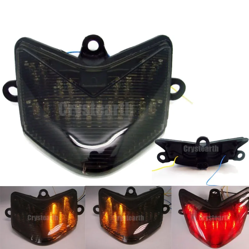 

New Motorcycle Smoke Lens Rear Tail Light Integrated LED Brake Turn Signals Taillight For Kawasaki ZX10R ZX-10R ZX 10R 2004 2005
