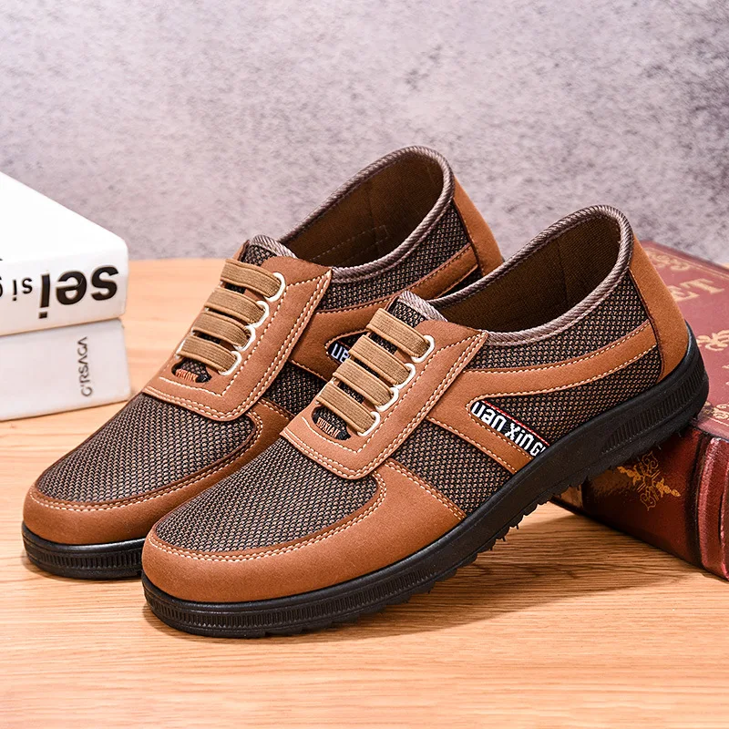 

2019 Light Weight Men Casual Shoes Mesh Breathable Weaving Male Flats Shoes Army green Coffee Camel Outdoor Walking Sneakers Men