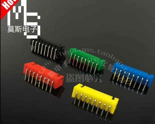 Color Connector  Xh-8P 2.54Mm Curved  Needle  ,Red, Yellow, Blue, Green, Black 50Pcs/Lot Color Connector  Xh-8P 2.54Mm Curved  Needle  ,Red, Yellow, Blue, Green, Black 50Pcs/Lot