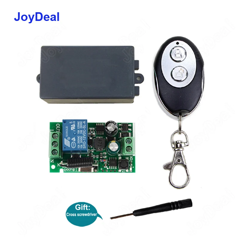 

433Mhz AC 220V 1CH Relay Receiver Led Light Lamp Remote Control Switch Power Wireless ON OFF Key Switch Lock Unlock Transmitter