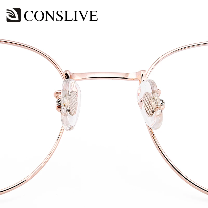 Gold Progressive Absolvierte Breite Brillen Myopie c5 Gold Runde Silver Brille c3 Titan Frauen Rahmen C1 Rose Multifokale qxHXTwP0