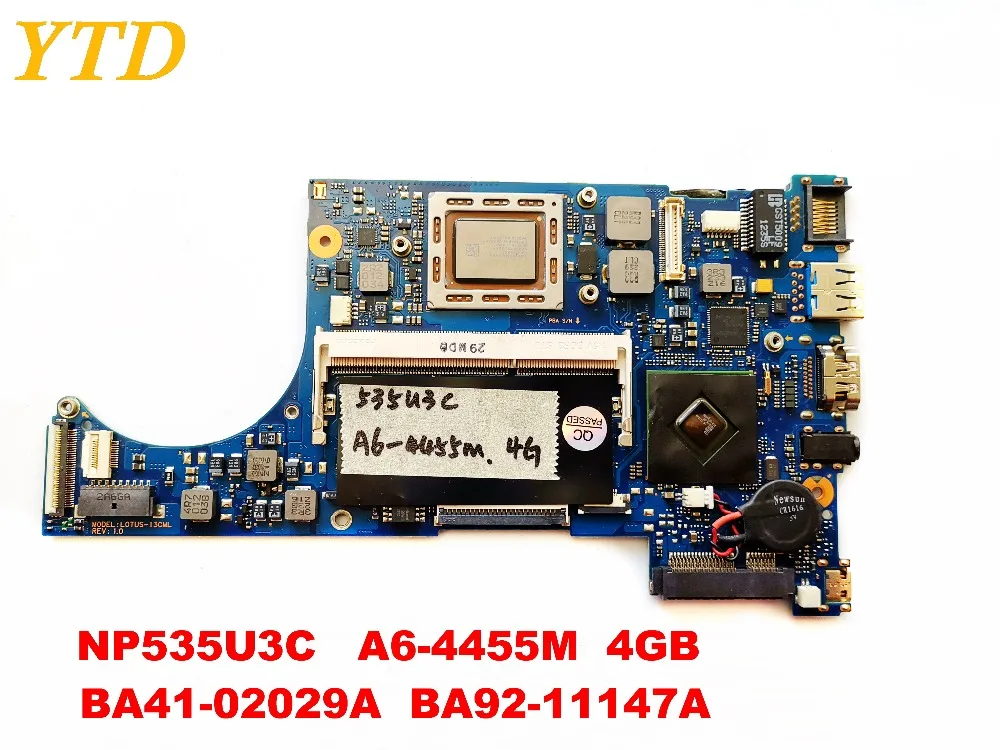 Original for SAMSUNG NP535U3C laptop motherboard NP535U3C A6-4455M 4GB BA41-02029A BA92-11147A test