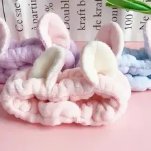 Повязка для волос с кошачьими ушками, милая объемная маска для мытья волос, маска для макияжа, для продажи, модные украшения для прорастания