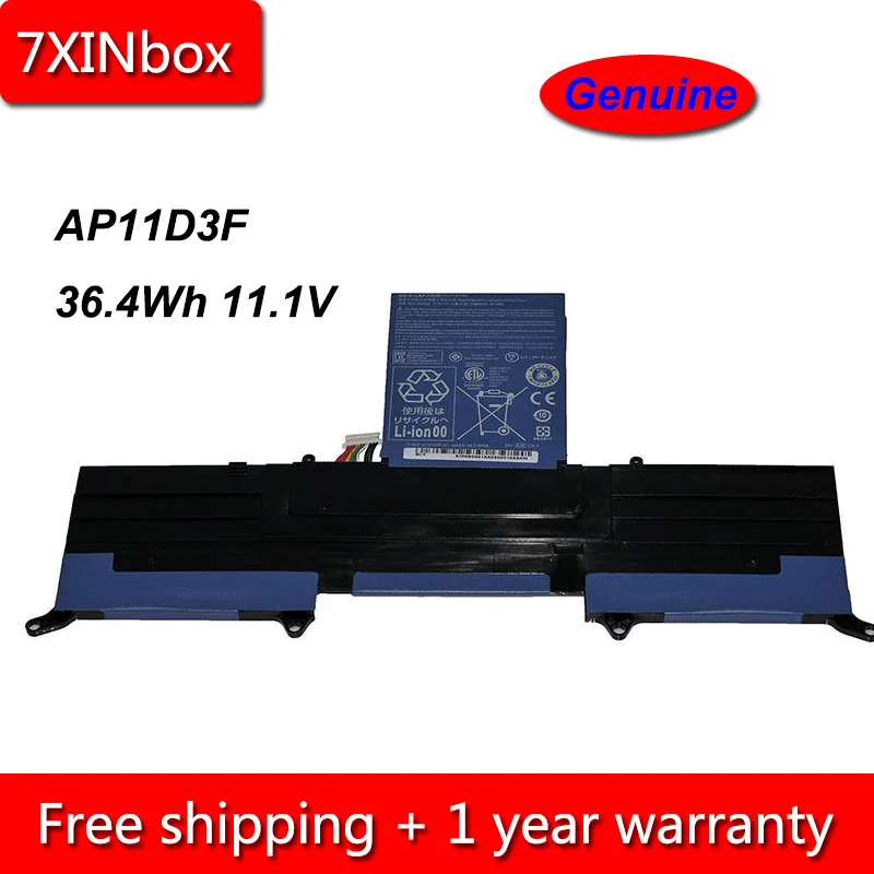 7XINbox 36 4 Вт/ч 11 1 В подлинный AP11D3F AP11D4F Аккумулятор для ноутбука Acer Aspire S3 S3-951 MS2346