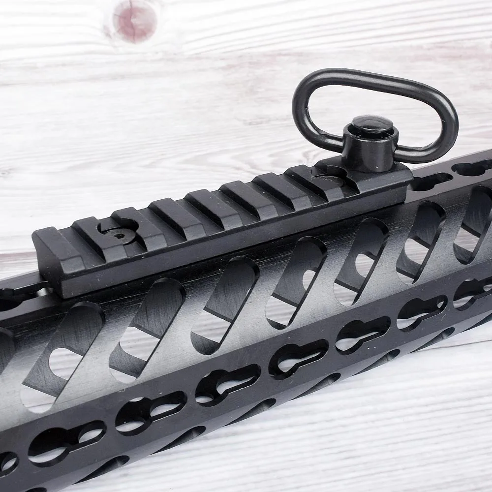 

Tactical M LOK Rail Mount Picatinny Weaver Rail Sections 8 Slots Mount Base With QD Sling Swivel Adapter Wrench For Hunting