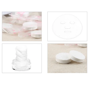 

100pcs DIY Natural Compressed Facial Face Mask Cotton Fiber Skin Care Mask Sheet New Home Face Clean Makeup Toiletry Kits